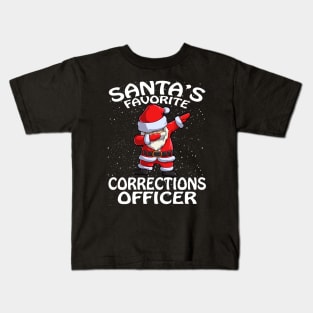 Santas Favorite Corrections Officer Christmas Kids T-Shirt